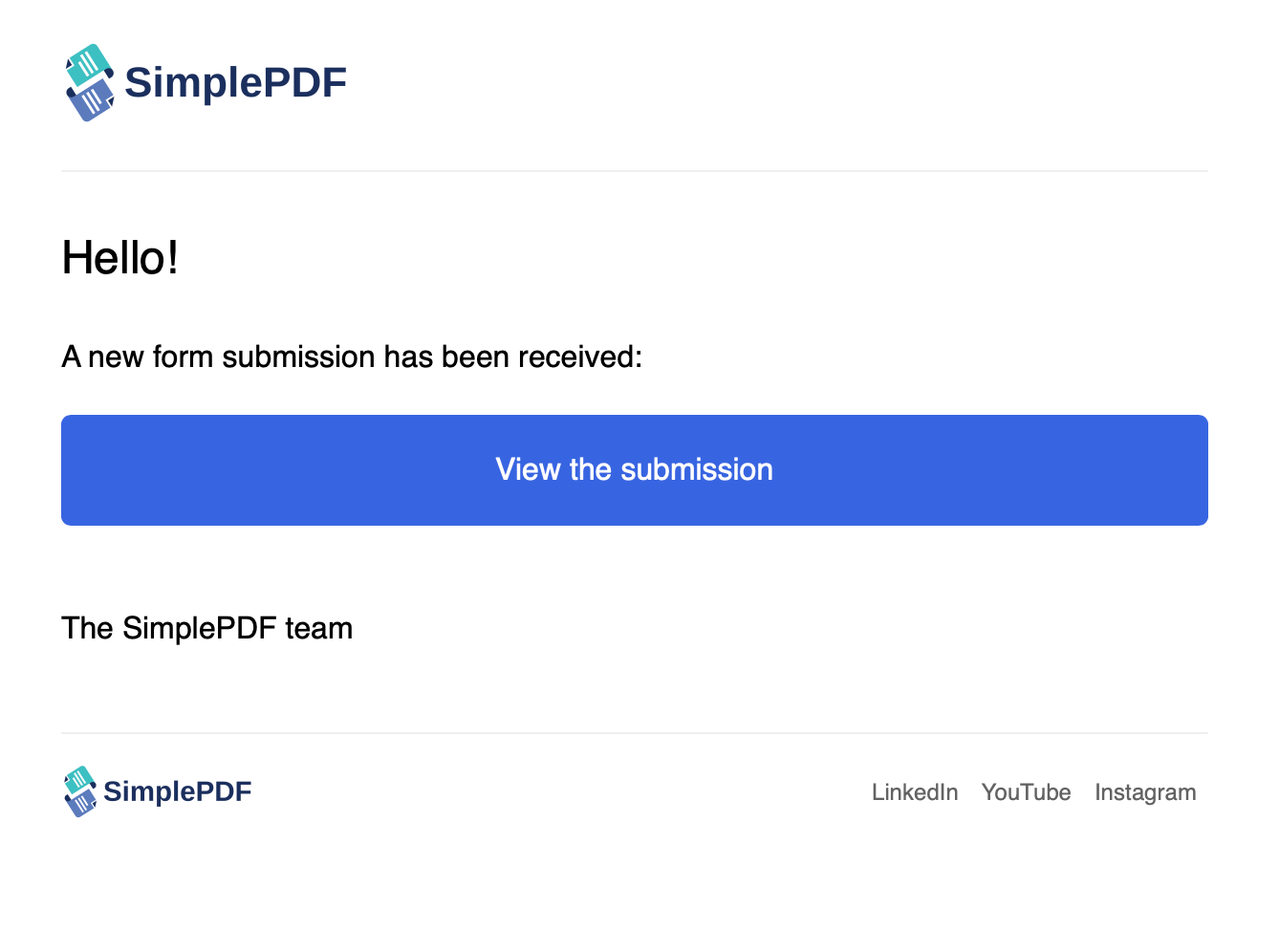 E-Mail-Benachrichtigung für jede PDF-Formulareinreichung