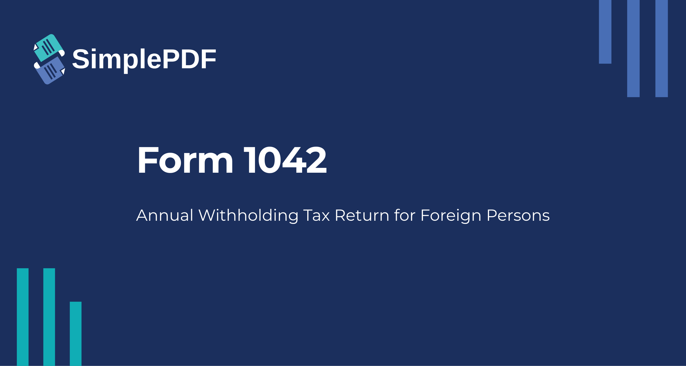 Model 1042 Fill out Form 1042 (Annual Withholding Tax Return for U.S. Source ...