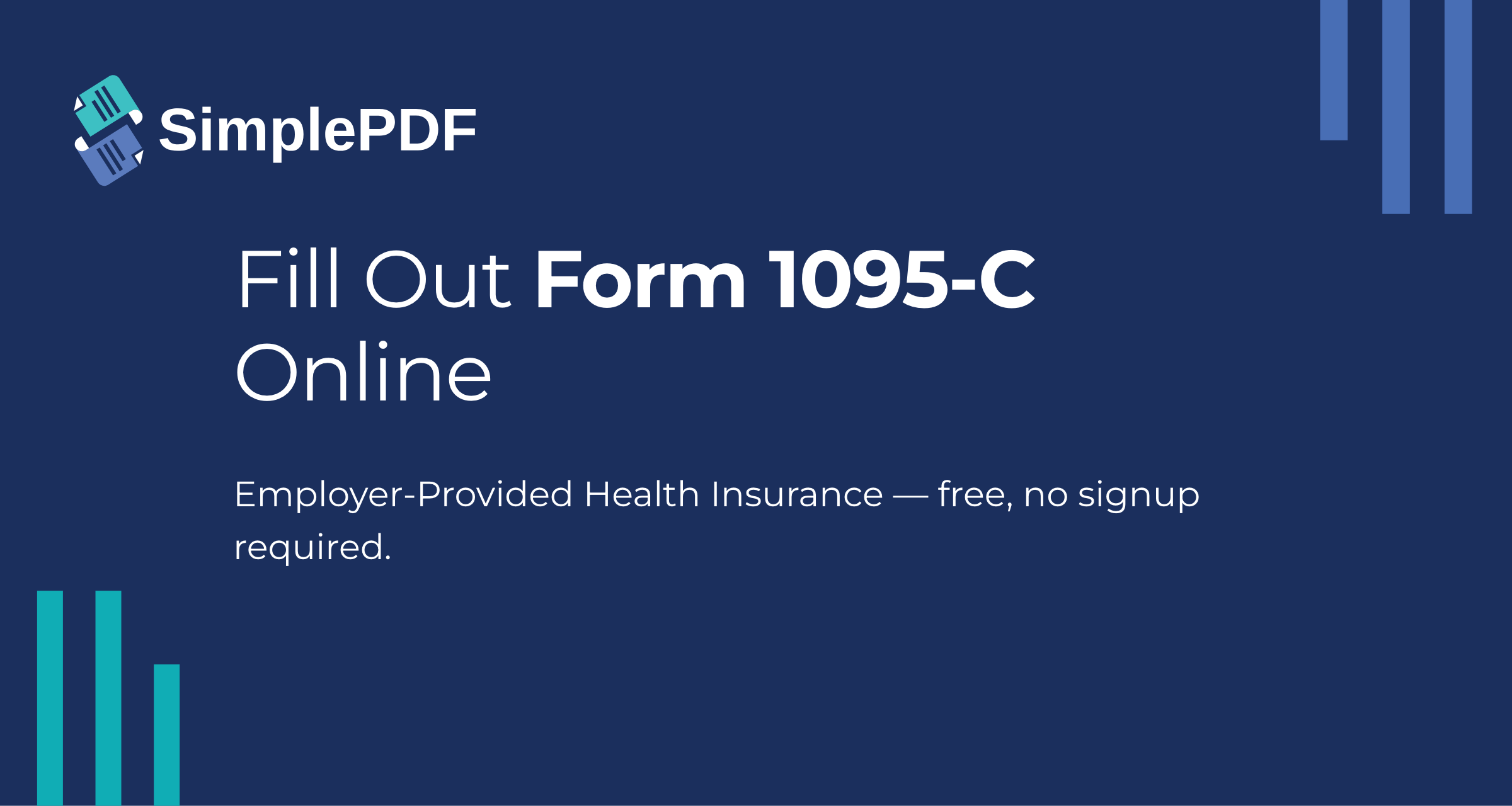 Fill out 1095-C (Employer-Provided Health Insurance Offer and Coverage ...