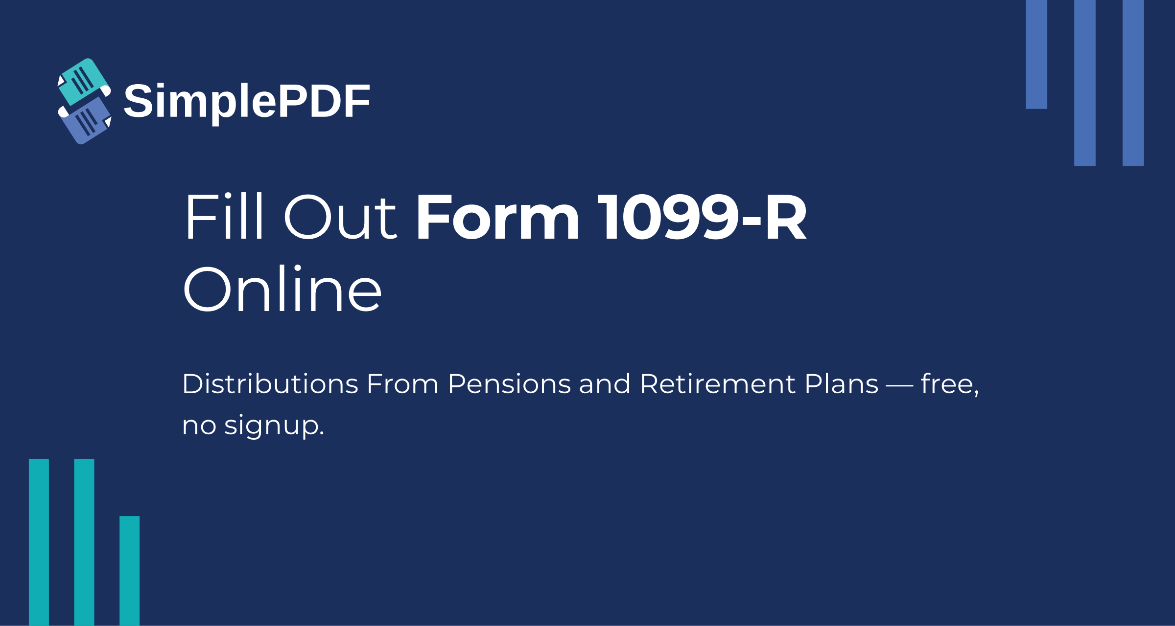 Fill out 1099-R (Distributions From Pensions, Annuities, Retirement or ...