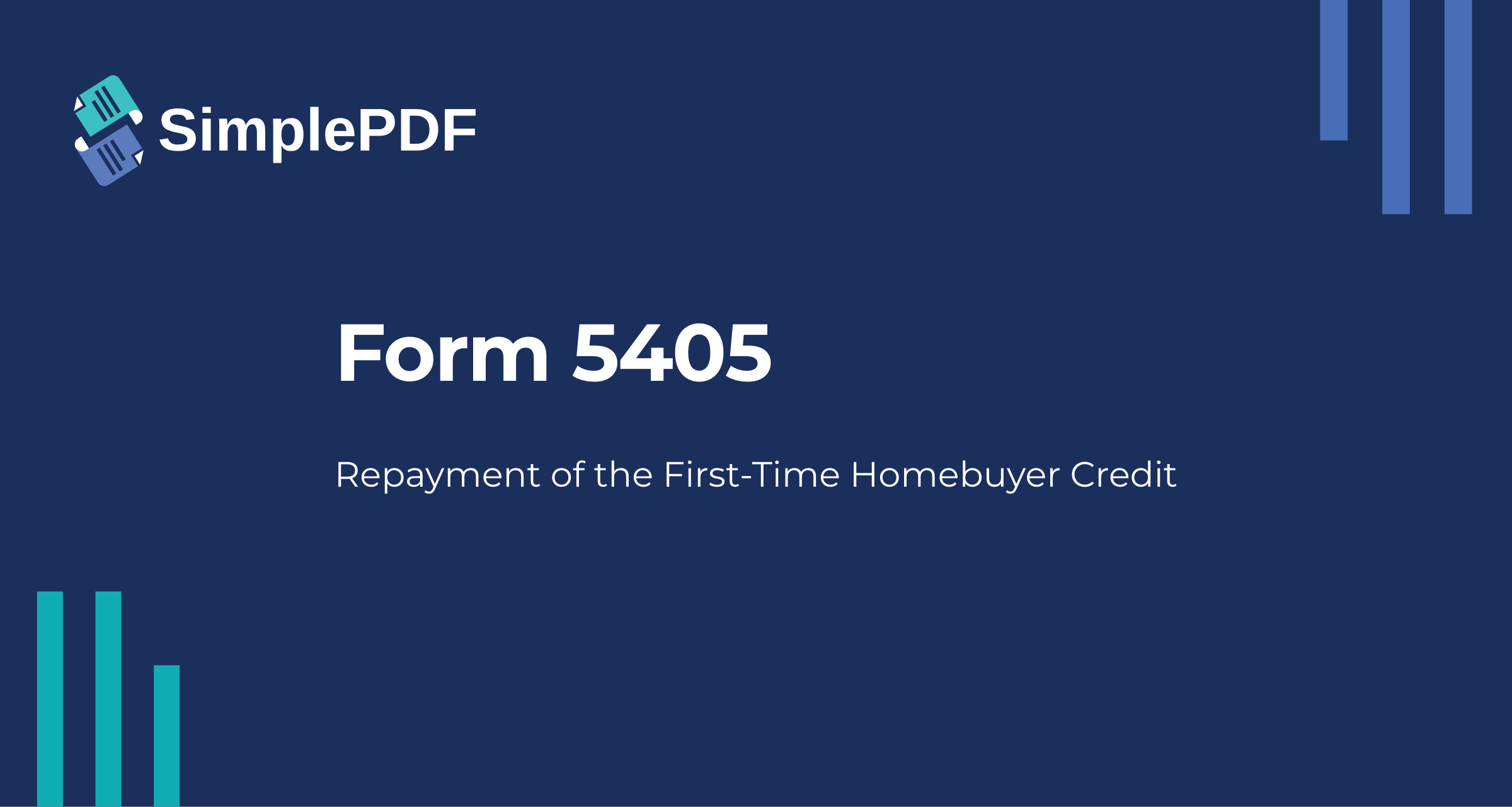 Fill out Form 5405 (Repayment of the First-Time Homebuyer Credit ...