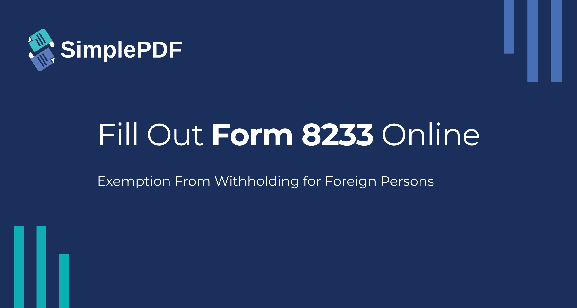 Fill out 8233 (Exemption From Withholding on Compensation for ...