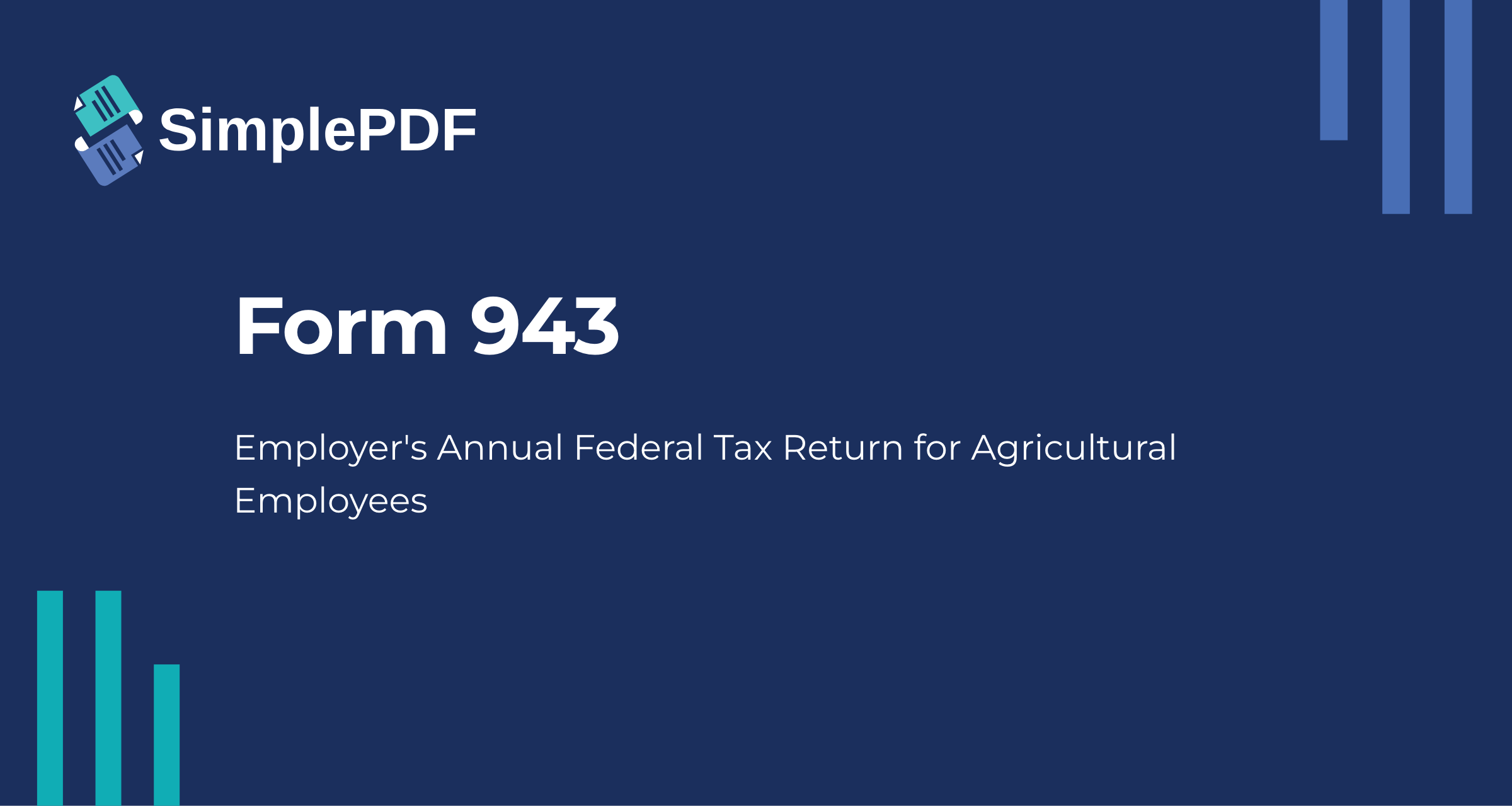Fill out Form 943 (Employer's Annual Federal Tax Return for ...