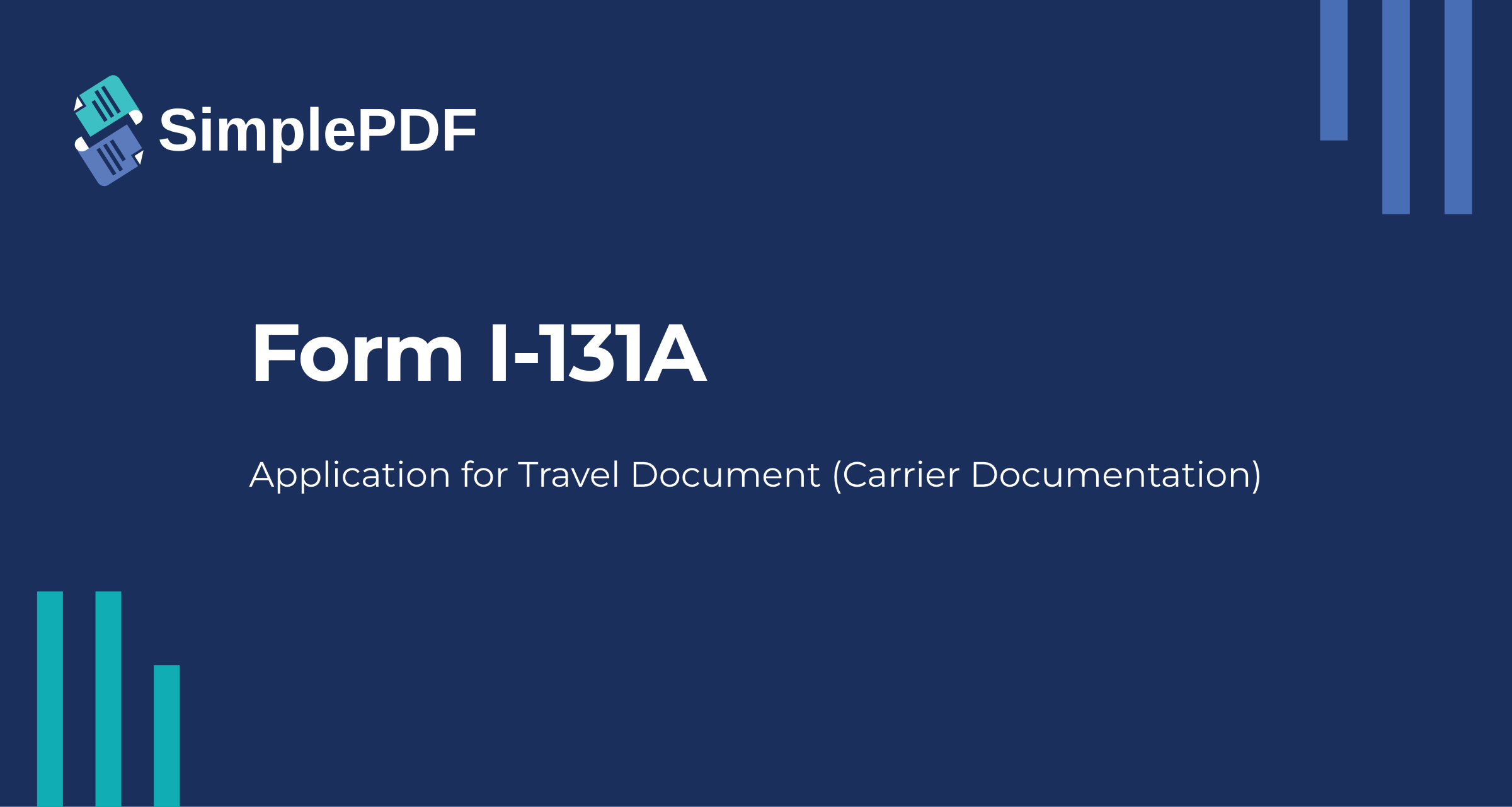 I131a Form.pdf Fill out I-131A (Application for Travel Document - Carrier ...
