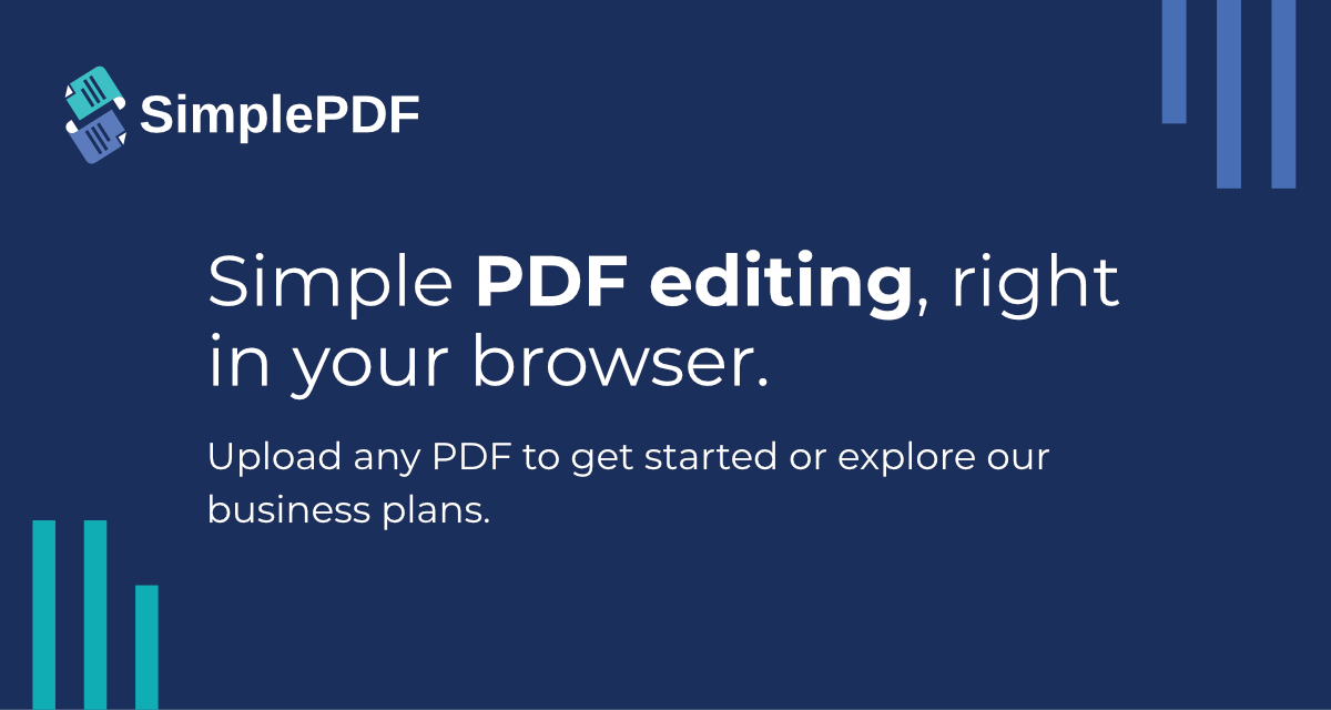 SimplePDF - A free PDF editor to easily edit documents and fill in forms